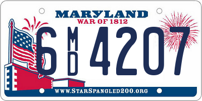 MD license plate 6MD4207