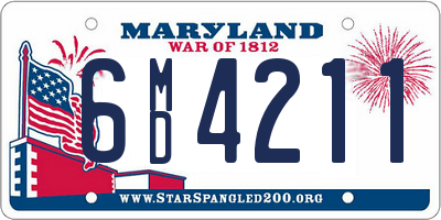 MD license plate 6MD4211