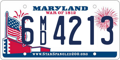 MD license plate 6MD4213