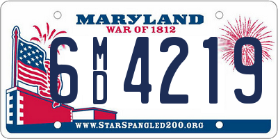 MD license plate 6MD4219