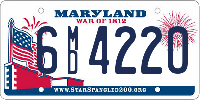 MD license plate 6MD4220