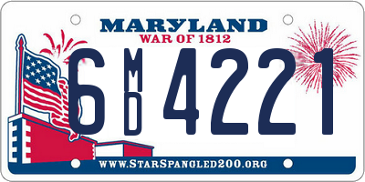 MD license plate 6MD4221