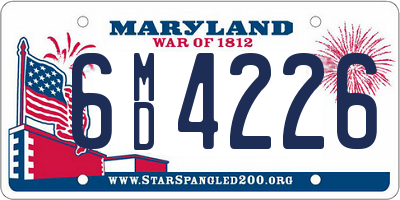 MD license plate 6MD4226