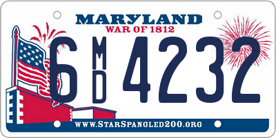 MD license plate 6MD4232