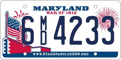 MD license plate 6MD4233