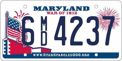MD license plate 6MD4237
