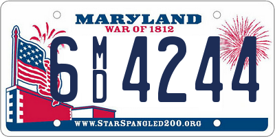 MD license plate 6MD4244