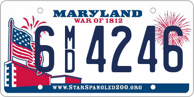 MD license plate 6MD4246