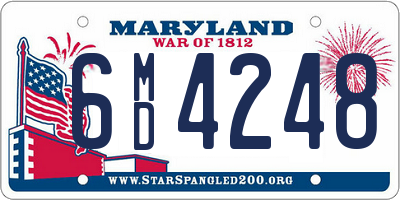 MD license plate 6MD4248