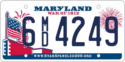 MD license plate 6MD4249