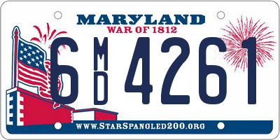 MD license plate 6MD4261