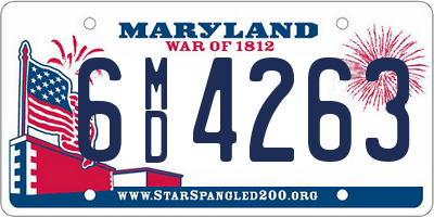 MD license plate 6MD4263