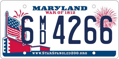 MD license plate 6MD4266