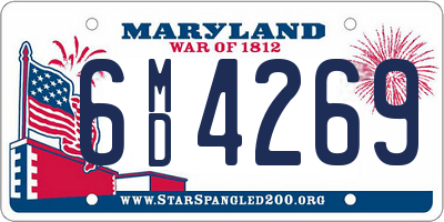 MD license plate 6MD4269