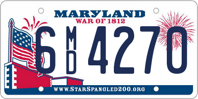 MD license plate 6MD4270