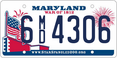 MD license plate 6MD4306