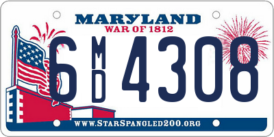 MD license plate 6MD4308