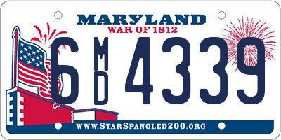 MD license plate 6MD4339