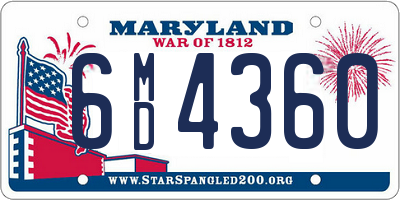 MD license plate 6MD4360