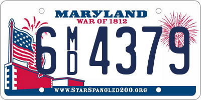 MD license plate 6MD4379