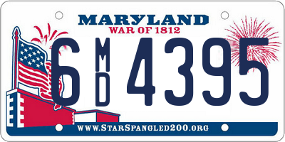 MD license plate 6MD4395