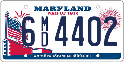 MD license plate 6MD4402