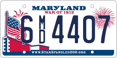 MD license plate 6MD4407