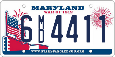 MD license plate 6MD4411