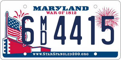 MD license plate 6MD4415