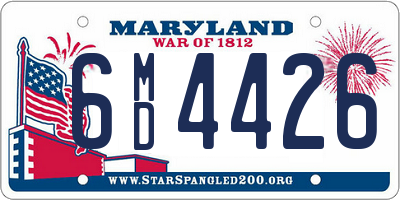 MD license plate 6MD4426