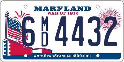 MD license plate 6MD4432