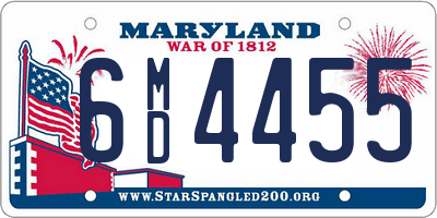 MD license plate 6MD4455