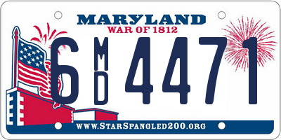 MD license plate 6MD4471