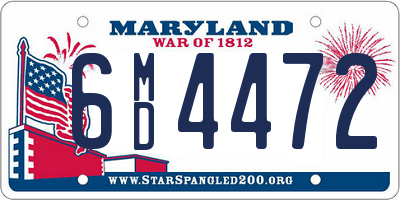 MD license plate 6MD4472