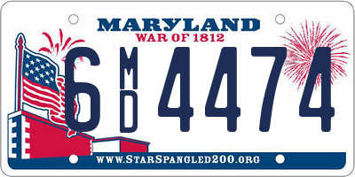MD license plate 6MD4474
