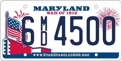 MD license plate 6MD4500
