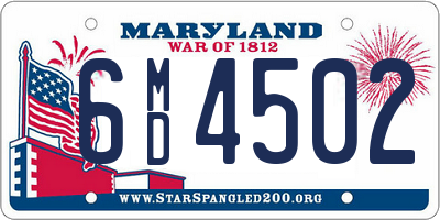 MD license plate 6MD4502