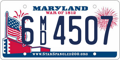 MD license plate 6MD4507