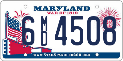 MD license plate 6MD4508