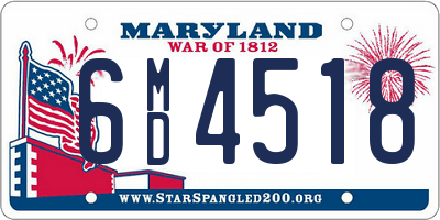 MD license plate 6MD4518