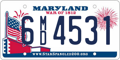 MD license plate 6MD4531