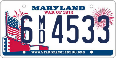 MD license plate 6MD4533