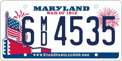MD license plate 6MD4535