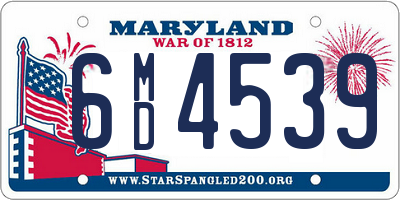 MD license plate 6MD4539