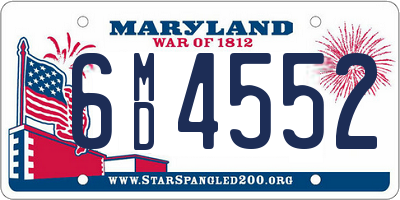 MD license plate 6MD4552
