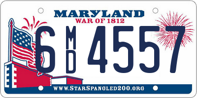 MD license plate 6MD4557