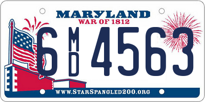 MD license plate 6MD4563