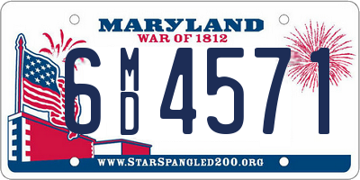 MD license plate 6MD4571