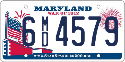 MD license plate 6MD4579
