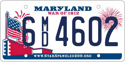 MD license plate 6MD4602